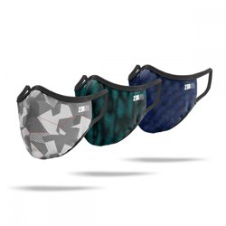Picture of Z3R0D Face Mask set of 3 small/medium grey/green/blue
