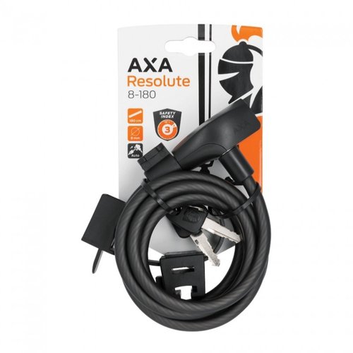 Picture of AXA Curley Cable Resolute 8 1.5x180cm  black